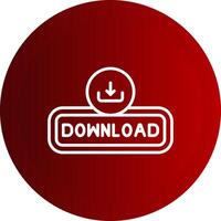 Download Line Button Icon vector