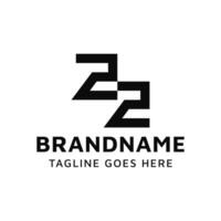 Letters ZZ Monogram Logo Set, suitable for any business with ZZ initials vector