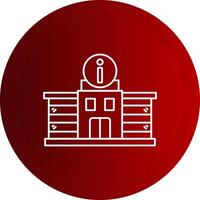 Information Center Line Button Icon vector