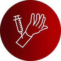 Mantoux Test Line Button Icon vector
