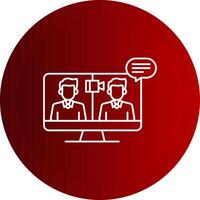 OnLine Button Conference Line Button Icon vector