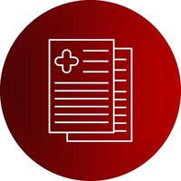 Report Line Button Icon vector
