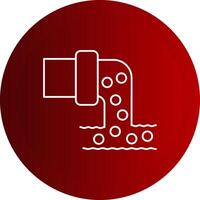 Sewage Line Button Icon vector