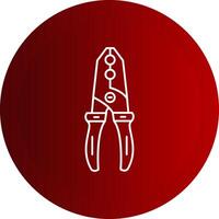 Wire Stripper Line Button Icon vector