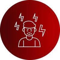 Depression Line Button Icon vector