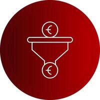 Sales PipeLine Button Line Button Icon vector