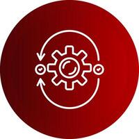Agile Line Button Icon vector