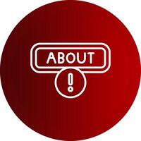 About Line Button Icon vector