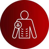 Weight Loss Line Button Icon vector