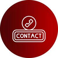 Contact Line Button Icon vector
