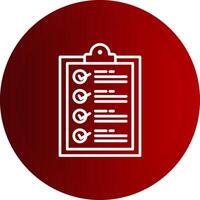 Checklist Line Button Icon vector