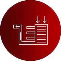 Biofilter Line Button Icon vector
