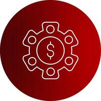 Asset Management Line Button Icon vector