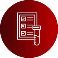 Blood Test Line Button Icon vector