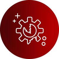 Disruption Line Button Icon vector