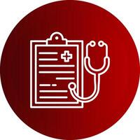 Medical Check Line Button Icon vector