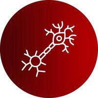 Multipolar Neuron Line Button Icon vector
