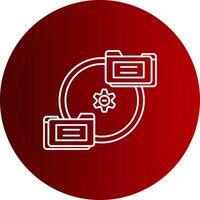 Files Exchange Line Button Icon vector