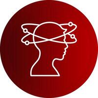 Dizziness Line Button Icon vector