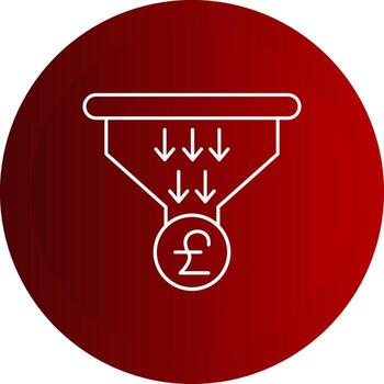 ventas tubería botón línea botón icono vector