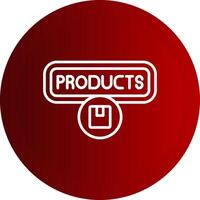 Products Line Button Icon vector