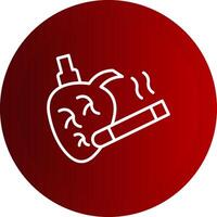 Smoking Line Button Icon vector