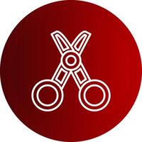 Tailor Line Button Icon vector