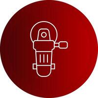 Angle Grinder Line Button Icon vector