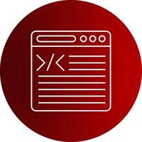 Coding Line Button Icon vector