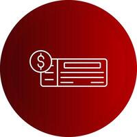 Checkbook Line Button Icon vector
