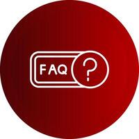 Faq Line Button Icon vector