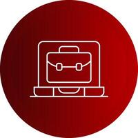 OnLine Button Portfolio Line Button Icon vector