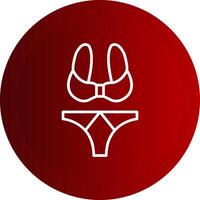 Swimsuit Line Button Icon vector