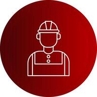 Technician Line Button Icon vector