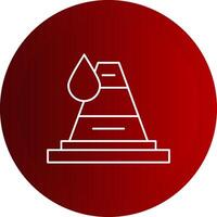 Traffic Cone Line Button Icon vector