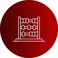 Abacus Line Button Icon vector