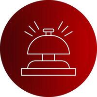 Desk Bell Line Button Icon vector
