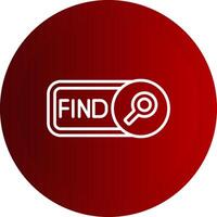 Find Line Button Icon vector