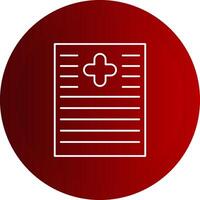 Medical Report Line Button Icon vector