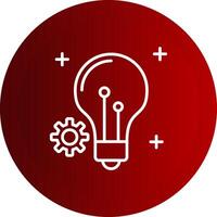 Innovation Line Button Icon vector