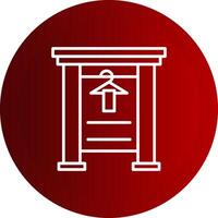 Changing Room Line Button Icon vector