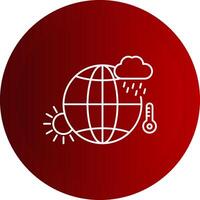 Climate Change Line Button Icon vector