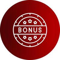 Bonus Line Button Icon vector
