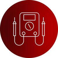 Multimeter Line Button Icon vector