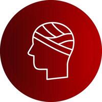 Head Line Button Icon vector