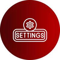 Setting Line Button Icon vector