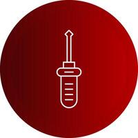 Screwdriver Line Button Icon vector
