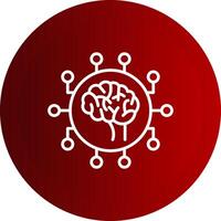 Neuroimaging Line Button Icon vector
