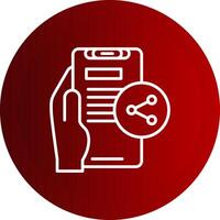 Share Line Button Icon vector
