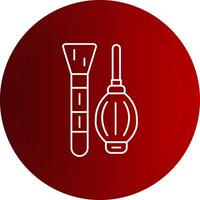Cleaning Line Button Icon vector
